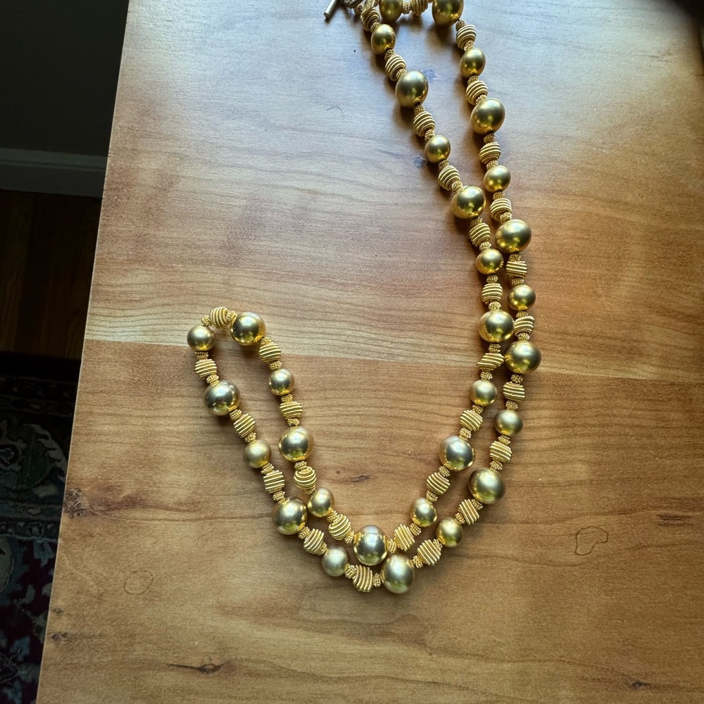 Anne Klein Gold tone Beaded Necklace